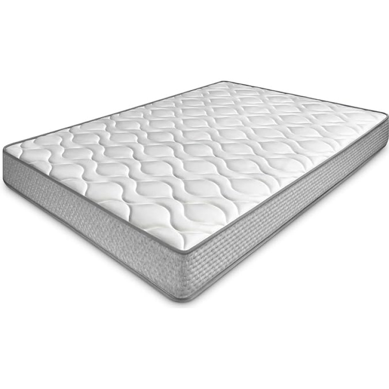 amuéblate online Carla Double Sided Memory Foam Mattress - Medium to High Hardness - Height 21 cm - Anti-Dust Mite, Antibacterial and Hypoallergenic - 150 x 190 cm