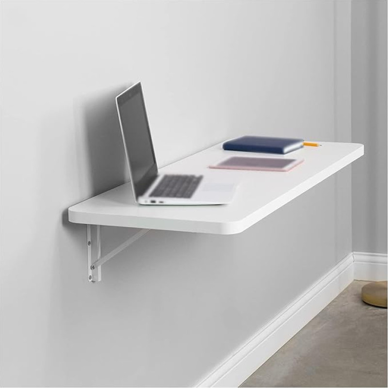 Platzsparender Wand-Klapptisch, vielseitige Werkbank für Zuhause, Büro, Garage, Küche, Bar, Weiß (50 x 39,9 cm) – perfekt für kleine Räume