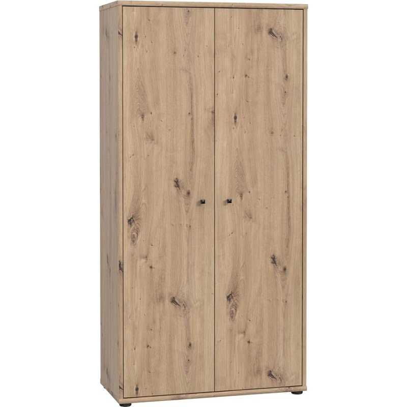 FORTE Tempra 2 Chest of Drawers with 2 Doors, Engineered Wood, Artisan Oak Style, 73.7 x 149.5 x 34.8 cm (W x H x D)