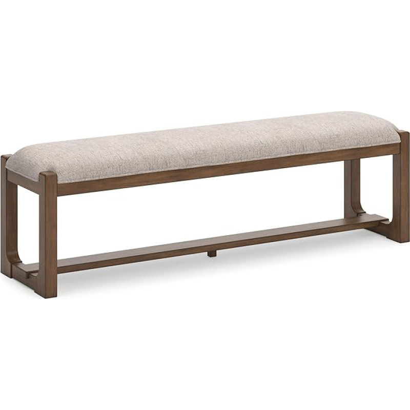 Signature Design by Ashley Cabalynn Farmhouse Padded Dining Bench 160 cm, Beige/ Tan