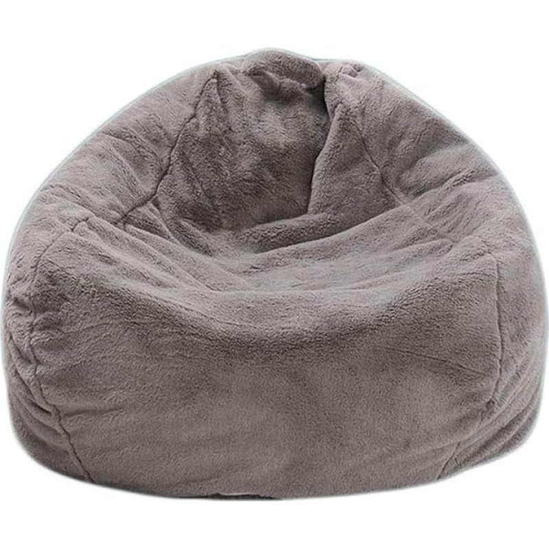 Classic Faux Fur Bean Bag Seat Cushion Floor Cushion Stool Children's Bean Bags Furniture Cushion Chair Sofa (Cover Only), Grey