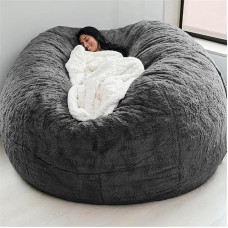 IJNBHU Bean Bag Chair Cover, Giant Fur Bean Bag, Sofa Cover, Extra Large Washable Bean Bag Cover for Children, Bean Bag Cover Without Filling (Colour 15, Size: 1.52 M)