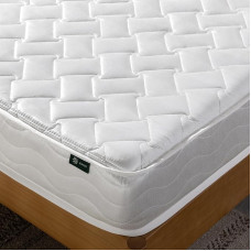 Zinus Bonnel Memory Foam Spring Mattress, White, 190 x 90 cm