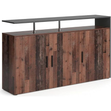 Vicco Amato Chest of Drawers with Doors, Antique Wood, 160 x 91.6 cm