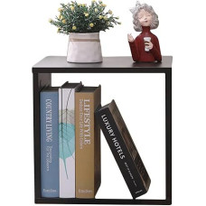 Etnicart Cube Storage Box Bookcase Wenge 35 x 30 x 35 cm MDF Wood Shelf Design Office Entrance Living Room Cube Shelf Wooden Block Solid Small Shelf Wooden Books Shelf Bookcase Wood DVD Shelf