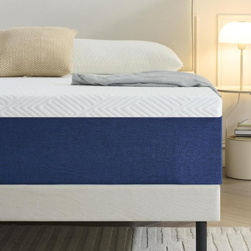 Yocreat 20cm Small Double Gel Memory Foam Mattress Pressure Relieving Medium Firm Feel with Cooling Cover Breathable Mattress Small Double 120cm x 190cm