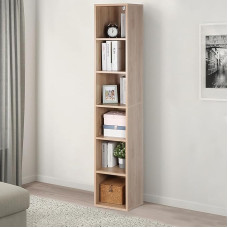 PACHIRA Höhenverstellbares Bücherregal Mit 6 Ebenen, 180.34 x 30.5 x 30.5 cm Schmales Standregal, Offenes Eckregal, Würfelregal, Aufbewahrungsregal Für Wohnzimmer, Büro, Schlafzimmer, Lagerregal