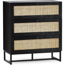 Julian Bowen Padstow 3 Drawer Chest - Black
