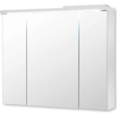 Pool Bathroom Mirror Cabinet with LED-Lighting in Artisan Oak Look, White, Modern Bathroom Mirror Cabinet with Lots of Storage Space, 60 x 68 x 20 cm (W x H x D)