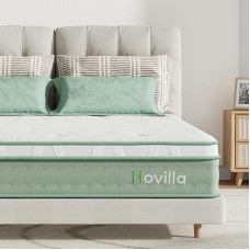 Novilla Double Mattresses, 3-Zone Gel Memory Foam, Pocket Spring Mattress, 135 x 190 x 27 cm, Firm Hybrid Mattresses with Oeko-Tex Knitted Fabric and CertiPUR-US Foam, 135 x 190 x 27 cm