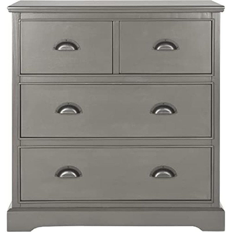 SAFAVIEH Modern Wooden Chest of Drawers, Grey, 75 x 35 x 80 cm