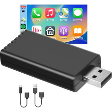 Podofo CarPlay traadita adapter, 2024 traadita CarPlay adapter iPhone'ile, Apple CarPlay traadita dongle kõigile OEM juhtmega CarPlay autodele, 5.8GHz WiFi Plug & Play, viivituseta online-uuendus