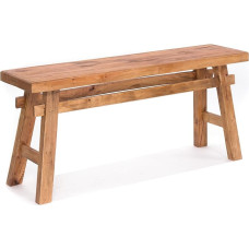 DESIGN DELIGHTS East Seat Bench, Mahogany, 118 x 27.5 x 53 cm (W x D x H), Natural Wooden Bench, Rustic Hallway Bench, Kitchen Bench