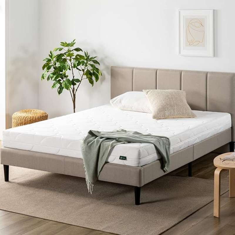 Zinus Comfort Cut Foam Mattress Adaptable 7-Zone Mattress, 100 x 200 cm, Height 16 cm, H2 Medium Firm Mattress in a Box with Washable Cover up to 40 °C, Oeko-Tex