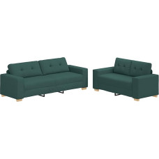 vidaXL 2 Piece Sofa Set with Cushion Yellow Fabric