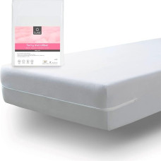 Tural Elasticated Mattress Cover in Silky Soft Microfibre Terry Towelling Size 180 x 190/200 cm | Mattress Protector with Zip | Fits Mattresses with a Height of 30 cm
