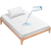 Mattress Protector 90 x 180 cm Waterproof with Pillowcase 74 x 48 cm, Breathable Mattress Topper, Anti-Dust Mite Mattress Cover, Mattress Protector Incontinence Pad & Hygienic Mattress Topper