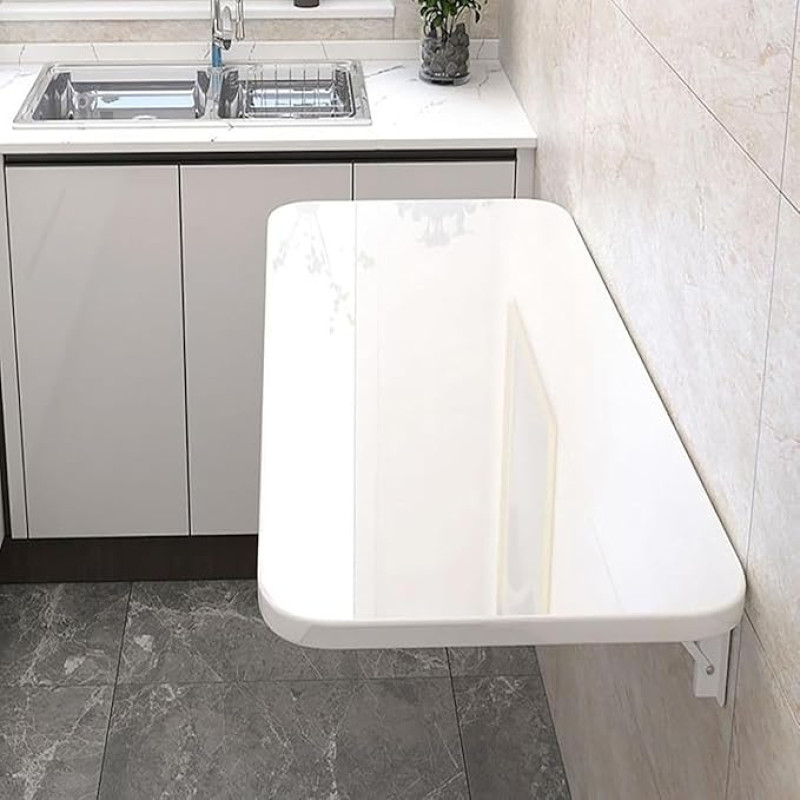 Space Saving Dining Table, Folding Floating Desk for Small Spaces - Laundry Folding Table, Folding Table, Kitchen and Dining Solution