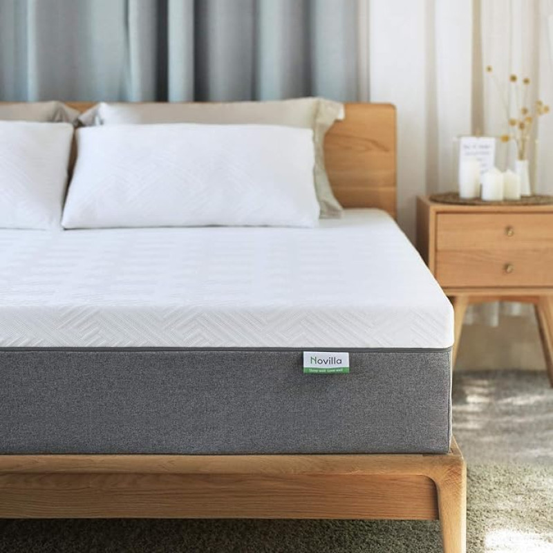 Novilla Mattress 140 x 200 H3 Cold Foam Mattress Medium Firm 4 Layers of High-Quality Foam Bamboo Fabric Orthopaedic Breathable Oeko-Tex Certified Height 18 cm
