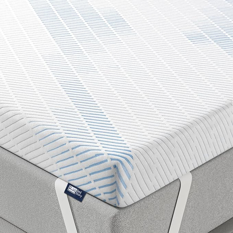 BedStory Mattress Topper 90 x 190 cm Mattress Topper | Mattress Topper for 1 Person Made of Memory Foam | Optimal Support | Hypoallergenic Cover Washable | Thickness 7 cm
