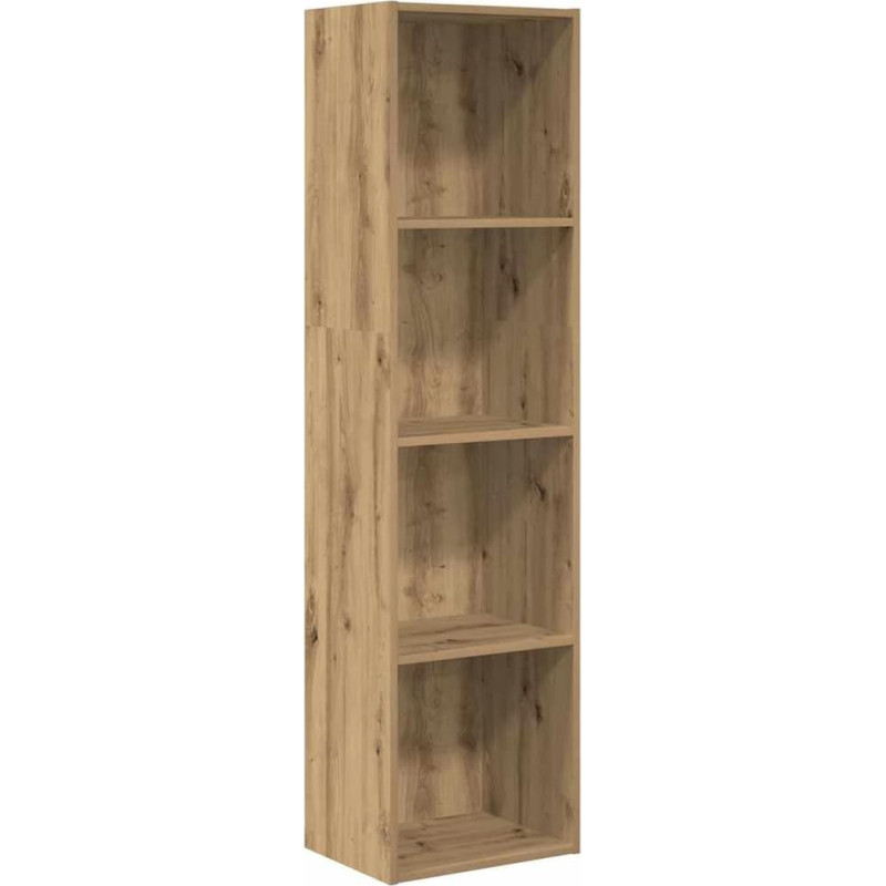 vidaXL Bookcase, Bookcase with Storage Space, Standing Shelf for Living Room, Office, Office Shelf, Filing Shelf, Storage Shelf, Artisan Oak Wood Material