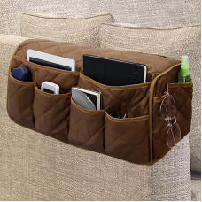 MEHIDFY Armchair Caddy, Waterproof Sofa Armrest Organiser, Non-Slip Backrest Organiser, Remote Control Holder for Recliner, Relax Caddy with 14 Pockets, TV Remote Storage