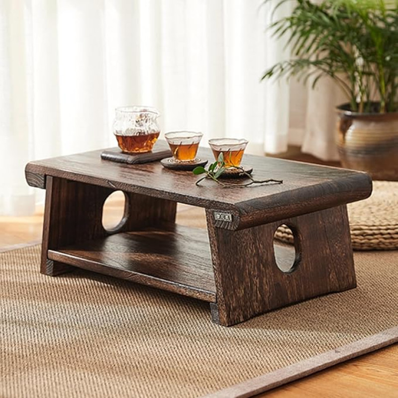 Mehrzweck-Couchtisch aus Holz, leicht, tragbar, minimalistisches Design für Wohnzimmer, Reisen und Camping, platzsparend, 70 cm Klapptisch