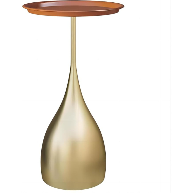 Moderner runder Couchtisch im Mid-Century-Stil, Standtisch, Beistelltisch, Metall, Nachttisch für Wohnzimmer, Balkon, Teetisch, stilvolle Freizeitmöbel für Wohnkultur