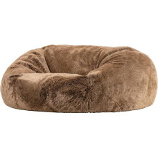 Icon Cloud XXL Bean Bag Sofa for Adults, Mink, Fluffy Velvet Fabric, 2 Seater, Comfortable Bean Bag Sofa with Filling, Recliner Chair, Lounge, Living Room Furniture