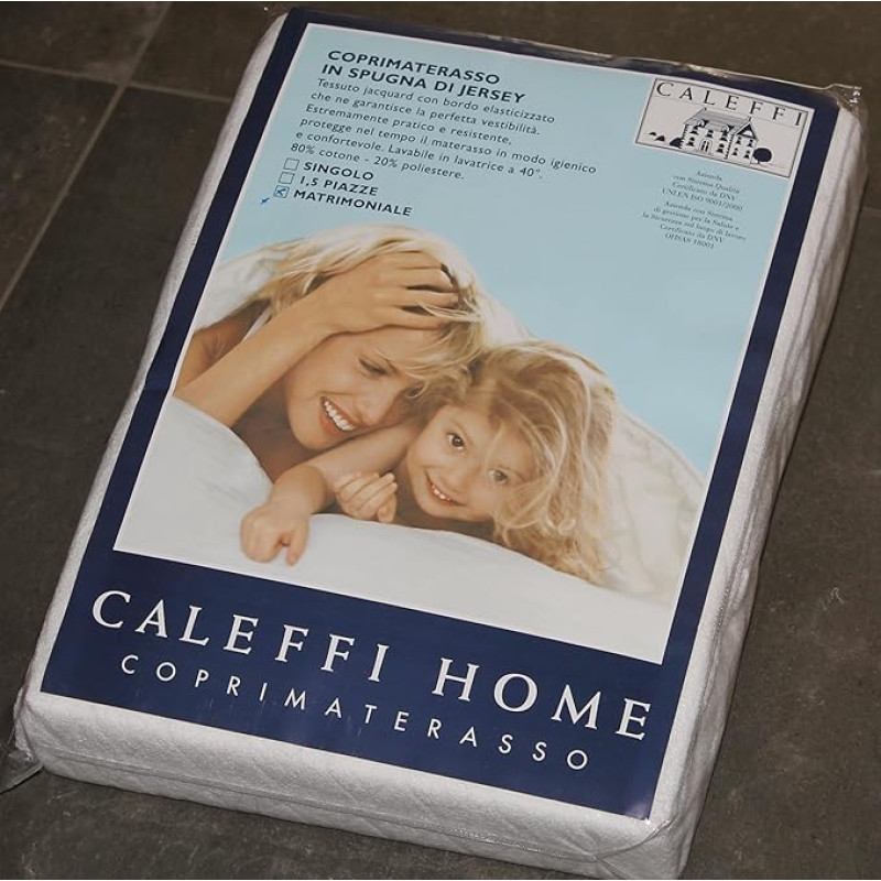 Caleffi Mattress Protector Waterproof Breathable & Durable - Mattress Topper Washable at 40°C - Mattress Protector 90 x 200 - Mattress Protector 130 x 200 - Mattress Protector 180 x 200 cm