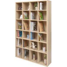 Iris Ohyama, BKS-1812 Bookcase, Storage Furniture, 24 Shelves, Firm & Stable, Vertical or Horizontal Arrangement, Office, Living Room, Bedroom - Book Shelf BKS-1812 - Light Brown