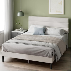 Zinus Engineered Wood Platform, Off White, 140 x 190 cm