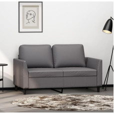 LAPOOH 359330 2-Seater Sofa, Grey, 120 cm, Faux Leather, Lounge Sofa, Sofas & Couches, Relaxing Sofa, Couch for Living Room