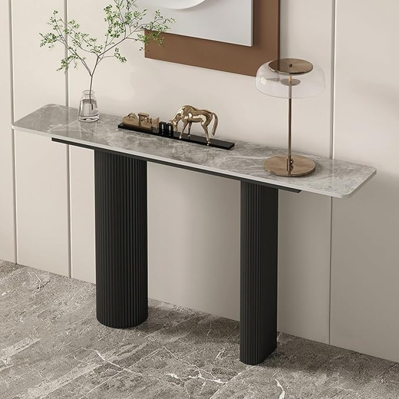 Modern Narrow Entrance Table for Living Room Space Saving Console Sofa Table Easy Assembly Accent Furniture 39.4