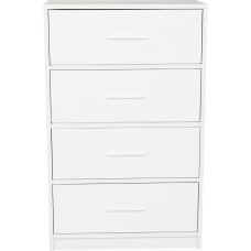 hjh LIVING Estoria Chest of Drawers with 4 Drawers, 58 x 30 x 91.5 cm, Scandi Look for Office, Bedroom, Living Room, White