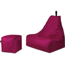 Patchhome Lounge Chair + Cube / Stool in 2 Sizes and 25 Colours Gamer Bean Bag Seat Cushion Adult Giant Bean Bag Children Ready Filled with Polystyrene Filling Suitable for Indoor and Outdoor Use