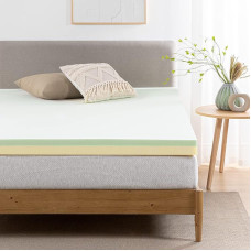 Zinus EU-GTFT-300L Memory Foam Mattress Topper with Green Tea, White, 160 x 190 cm