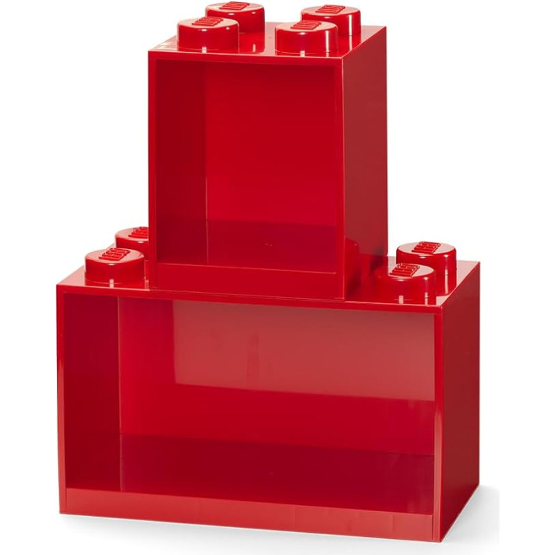 Room Copenhagen Lego Building Block Shelving Set of 2 - Red