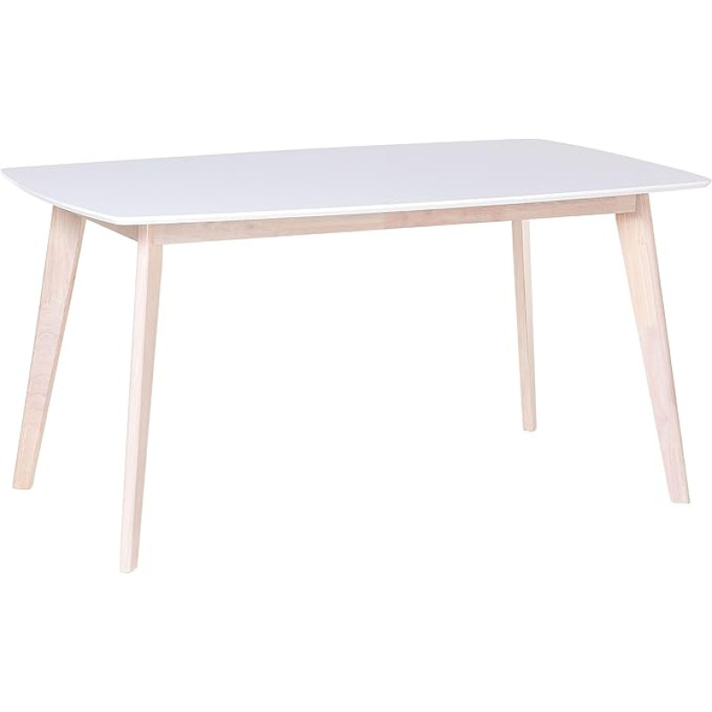 Beliani Santos Scandinavian Style Dining Room Table 150 x 90 cm White