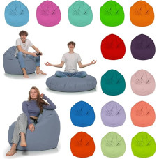 HomeIdeal 2-in-1 Bean Bag, Floor Cushion for Adults and Children, for Gaming or Relaxing, Indoor and Outdoor Use, Waterproof, with EPS Beads