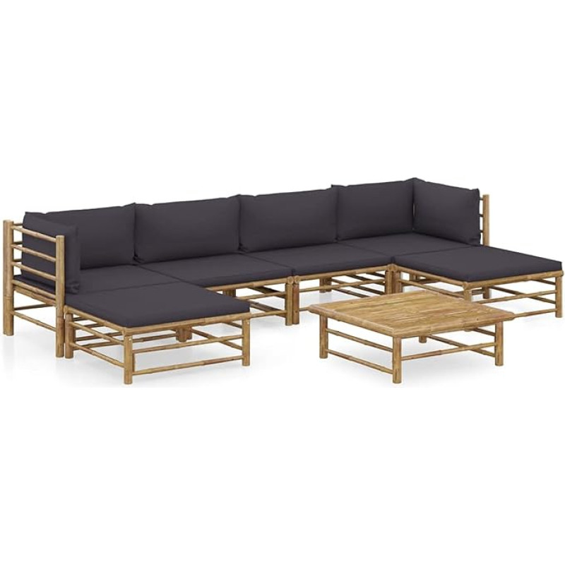 Festnight Garden Lounge Furniture, Patio Garden Furniture Set, Bamboo Garden Lounge Sofa, Outdoor Couch Set, Garden Sofa Set, Patio Furniture