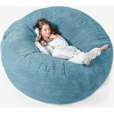 LOUNGE PUG – MEGA MAMMOTH Beanbag TEAL Cord – MASSIVE XXL size - ideal for Bedrooms, home and gaming