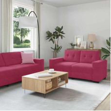 INLIFE Sofa Set mit Kissen 3 pcs Weinrot 221 x 78 x 80 cm Samt,Möbel,Sofas,Rot,73.2 KG,3324643
