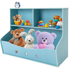 Ciounmb Children's Room Shelf, Toy Organiser, Storage Shelf for Children, Storage Boxes, Toy Shelf, Toy Organiser for Children's Room, Nursery, 79 x 36.5 x 61.5 cm (Light Blue)