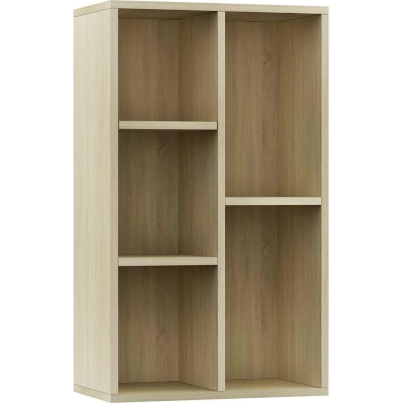 vidaXL Bookcase, Sideboard, Book Cabinet, Chest of Drawers, Storage Cabinet, Living Room, Home, Indoor, Sonoma Oak, 45 x 25 x 80 cm, Chipboard