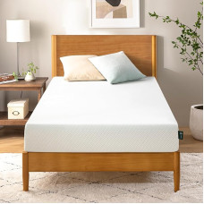 Zinus Conventional Bed Mattress, Foam Memory Foam Polyester, White, Twin