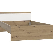 FORTE Arkina Youth Bed with Lying Surface 120 x 200 cm, Wood Material, Artisan Oak + White, W x H x D: 125.3 x 76.8 x 210 cm