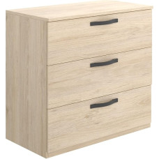 DEKIT GRUPO RIMOBEL Chest of Drawers, Wood, Metal, Natural Oak, 72 x 70 x 45 cm
