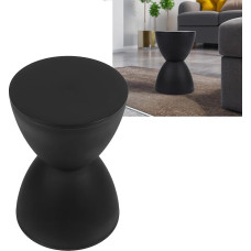 Culnflun Stool Hourglass Shaped, 43 x 30 cm, Modern Sofa Side Table, Coffee Table, Round, Shoe Change for Home Use, Round Coffee Table for Living Room, Bedroom, Bedside Table, Home Decoration (Black)