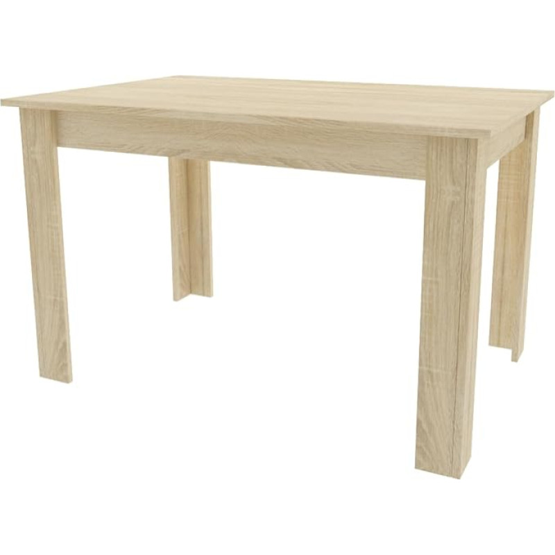 Dining Room Table, Kitchen Table, Sonoma Oak Top, Wooden Table, Dining Table, 120 x 80 x 75 cm, 18 mm Thick, Kitchen, Living Room, Sonoma Oak